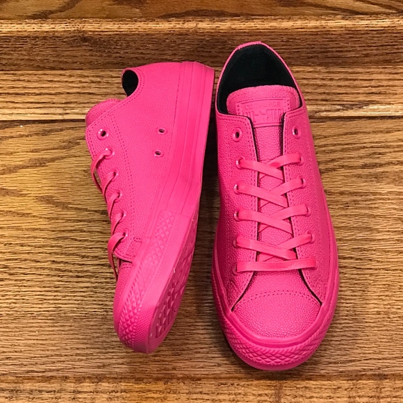 Converse CTAS Ox Pink Black Vivid Pink Shoes - Picture 3 of 7